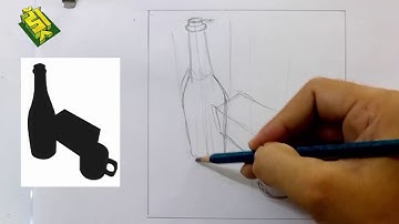 NID DAT solved paper - Complete drawing from given silhouette objects