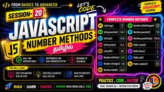 JavaScript Session 20 | Number Methods ( ) Full Explanation in Tamil | Browser Output Demo 🔥