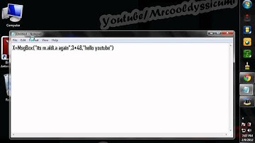 how to make a message box (windows 7)