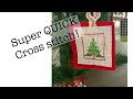 Cross stitch ornament  quick project  simple sewing flosstube mysewingroom