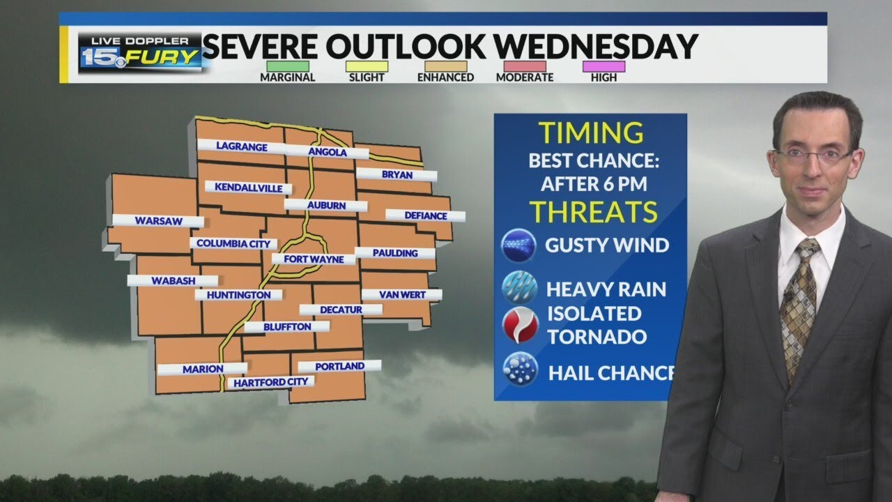 Severe storms possible Wednesday - YouTube