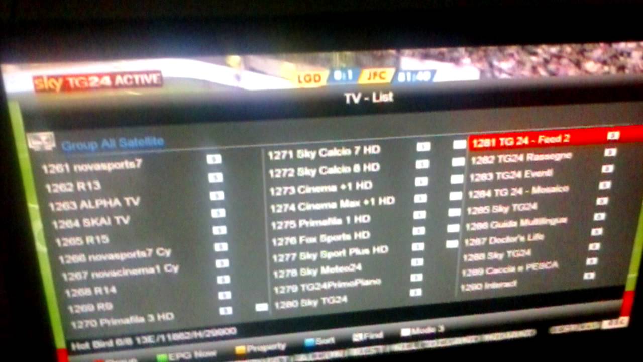 hot bird 13e sky italia YouTube