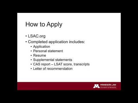 Application and Admission Process at Minnesota Law