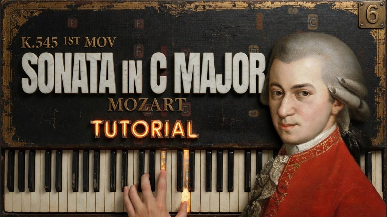 SONATA no. 16 IN C MAJOR K. 545 by Mozart | Piano Tutorial (Part 1) Slow, Detailed