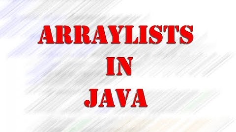 Array Lists in Java