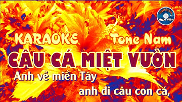 Karaoke ||Câu cá miệt vườn || Vũ Tuấn Khang || nhạc sống remix ||tone nam