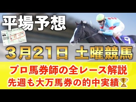 【3月21日土曜競馬予想】想定12番人気129.8倍の超大穴馬を狙い撃つ‼️プロが平場全レース予想を無料公開！【平場予想】