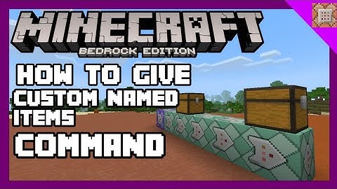 HOW TO GIVE YOURSELF CUSTOM NAMED ITEMS [COMMAND BLOCK TUTORIAL]