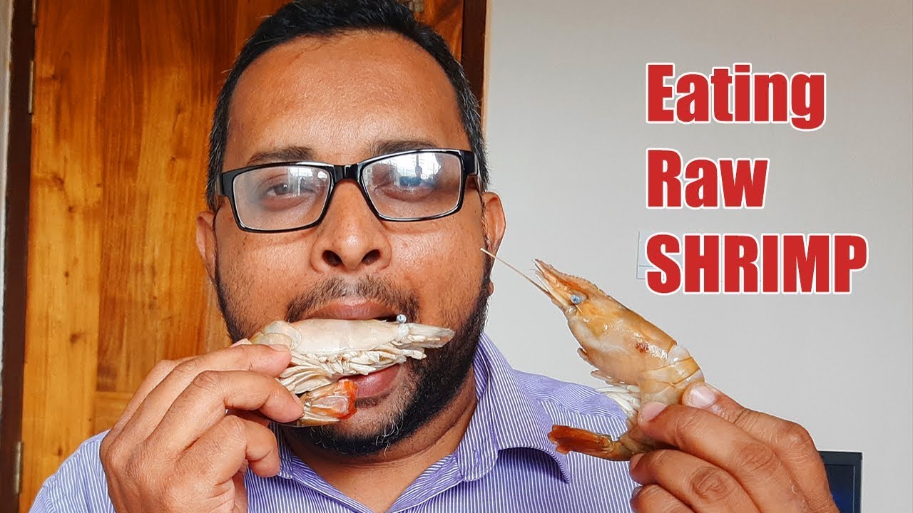 Eating Raw Shrimp raw shrimp eating video Can you do it? YouTube
