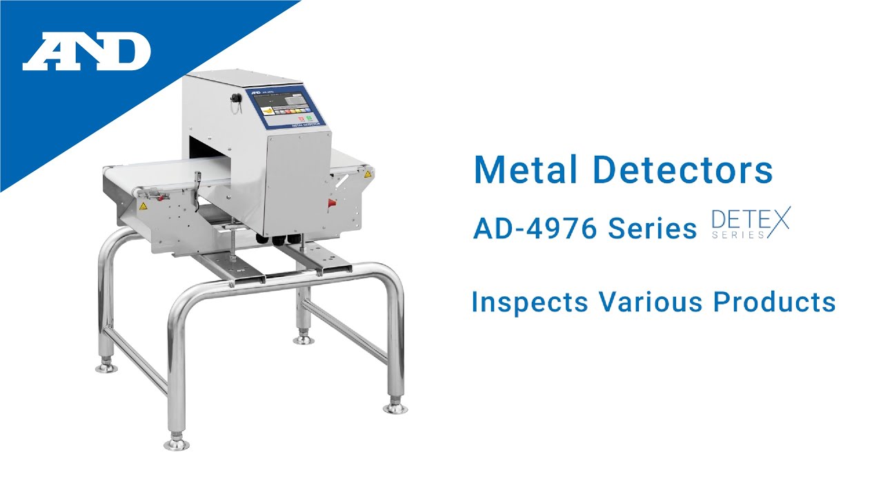 Inspects Various Products | AD-4976 Series Metal Detectors - YouTube