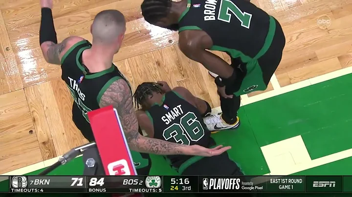 The Celtic fans chant "Kyrie Sucks" after Kyrie hits Marcus Smart in the face!