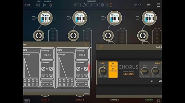 Four FAC Chorus FX Meet Four KQ DIXIE Synths in AUM - Demo for the iPad