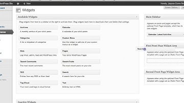 Working with WordPress menu and widgets part 02 - WordPress Tutorial Video 20 of 62