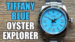 Cadisen&#39;s Rolex Oyster Perpetual Cum Explorer Tiffany Blue Homage (C8213M) - Perth WAtch #451