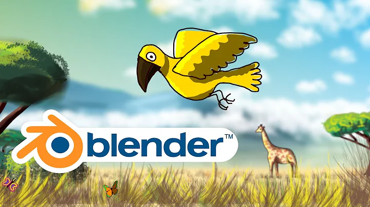 Parallax Effect Animation with Blender and Grease Pencil - Camera View