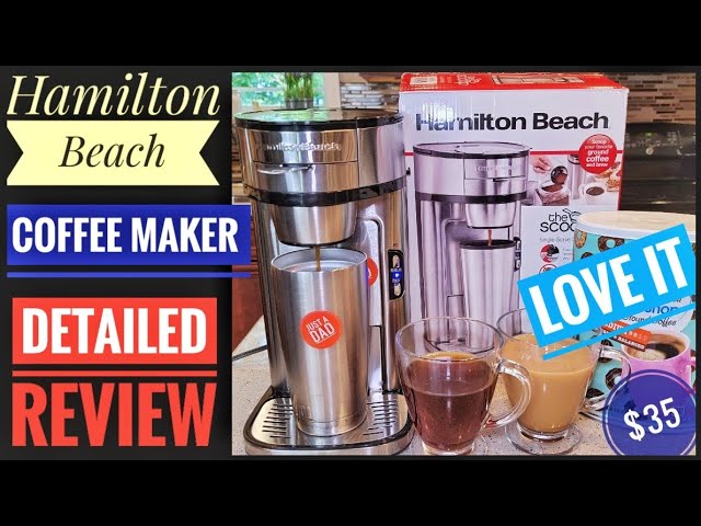 Hamilton Beach The Scoop Single-Serve Coffee Maker 14 Ounce Stainless Steel