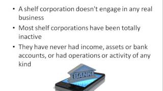Shelf Corporations   Secrets Revealed