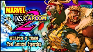 【TAS】MARVEL VS CAPCOM 2 (ARCADE \ NAOMI \ 2000)  WEAPON X TEAM \ WOLVERINE \ SABRETOOTH \ OMEGA RED