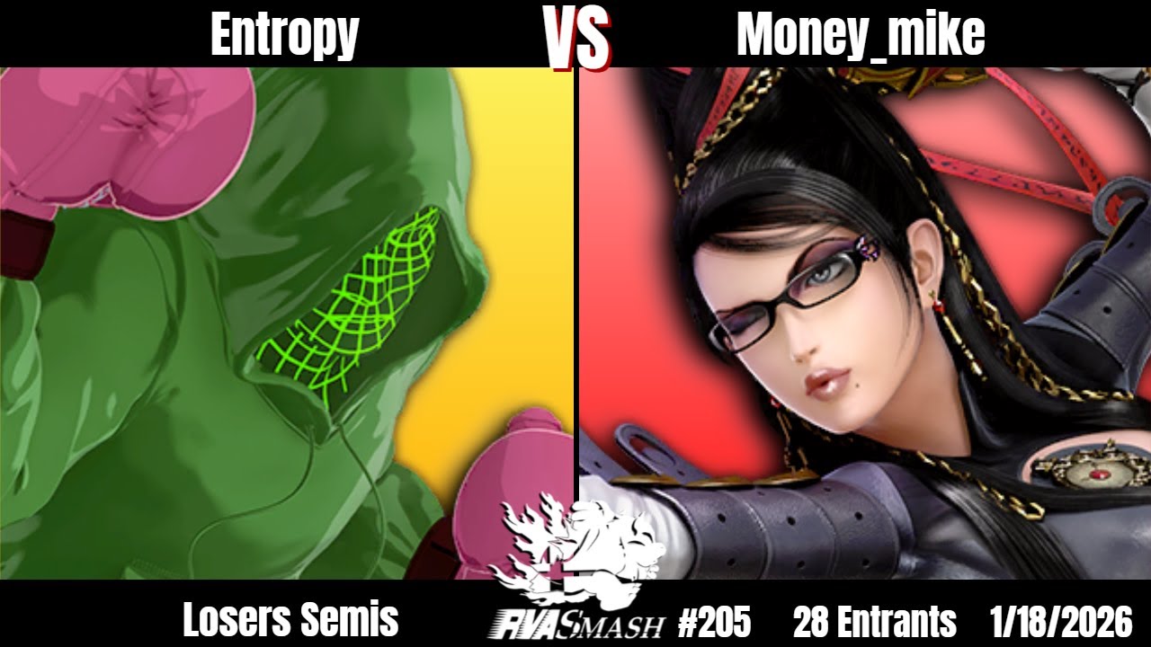 RVA Smash 205 | Money_mike (Bayonetta) vs Entropy (Little Mac) | Losers Semis | 28 Entrants | SSBU