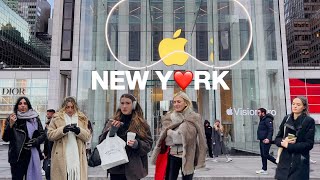 [4K]🇺🇸NYC Walk🗽6th Ave in Manhattan 🚕✨Bryant Park, Radio City & Apple Store | Feb 2024