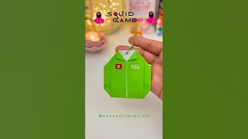 DIY SQUID GAME 3  Paper COSTUME Player 456 Keychain | Origami Jacket