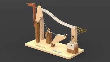 2 stage arm marble lifter mechanism animation in solidworks
