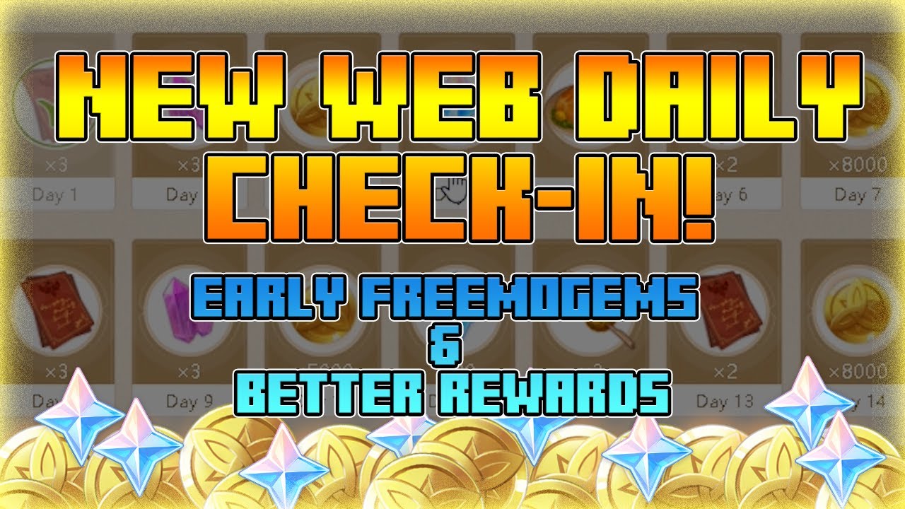 NEW WEB DAILY CHECK-IN (BETTER REWARDS + EARLY PRIMOGEMS) Genshin