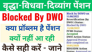 UP Pension Blocked By DWO Problem कैसे सही करें | UP Pension Block Problem Kaise Sahi Kare