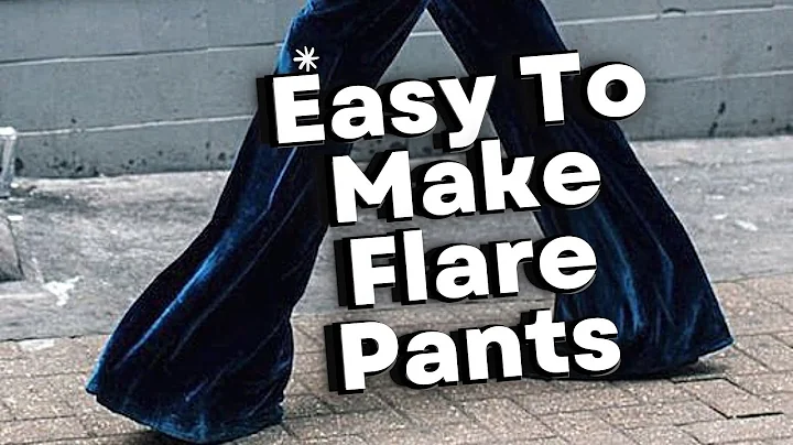 DIY Velvet Flare Stretch Pants | How To Sew Flare Pants with No Pattern