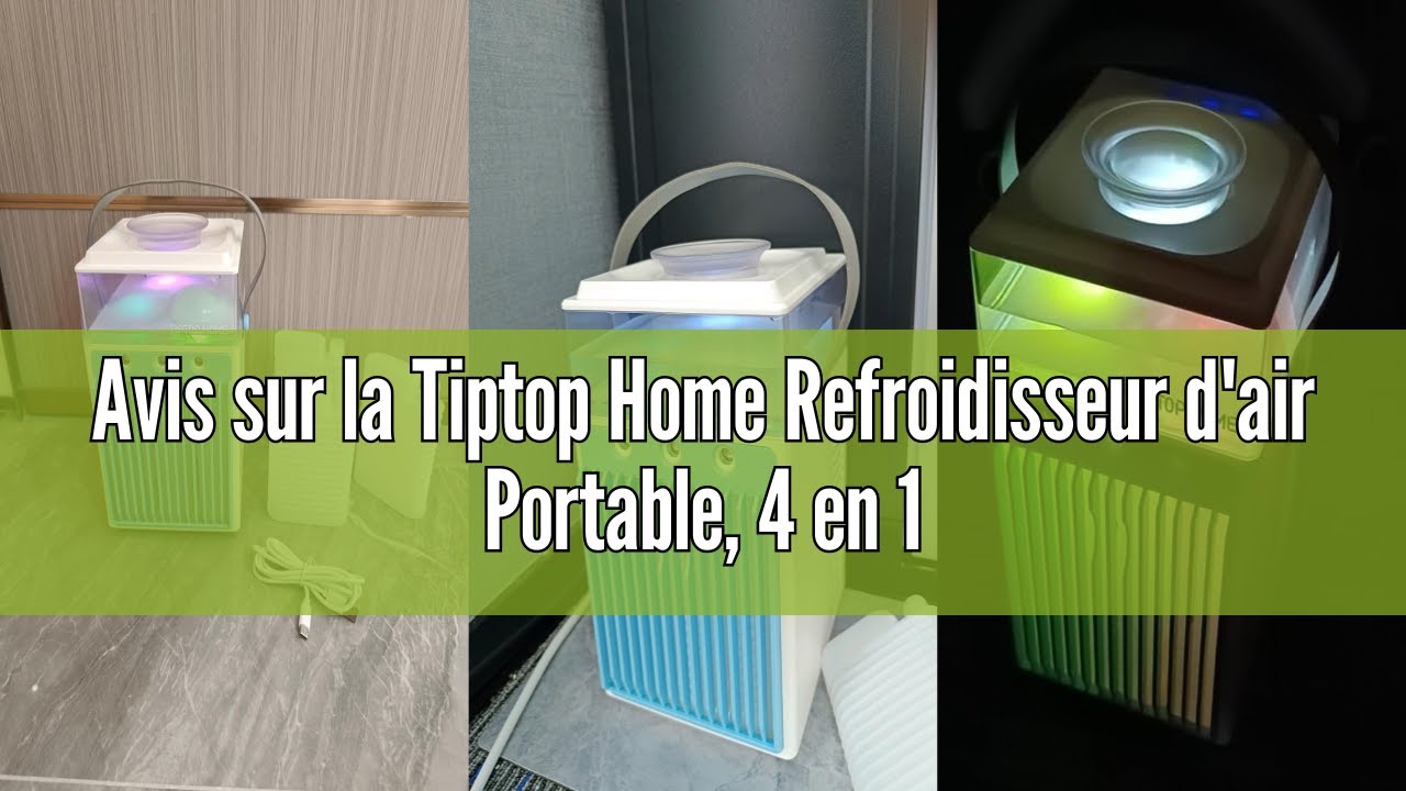 Refroidisseur d'air Portable,4 en 1 Rechargeable Mini Refroidisseur d'air Portable,4 en 1 Rechargeable Mini