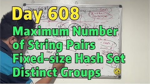Day 608 - Teaching Kids Programming - Max String Pairs (Fixed-size Hash Set and Distinct Groups)