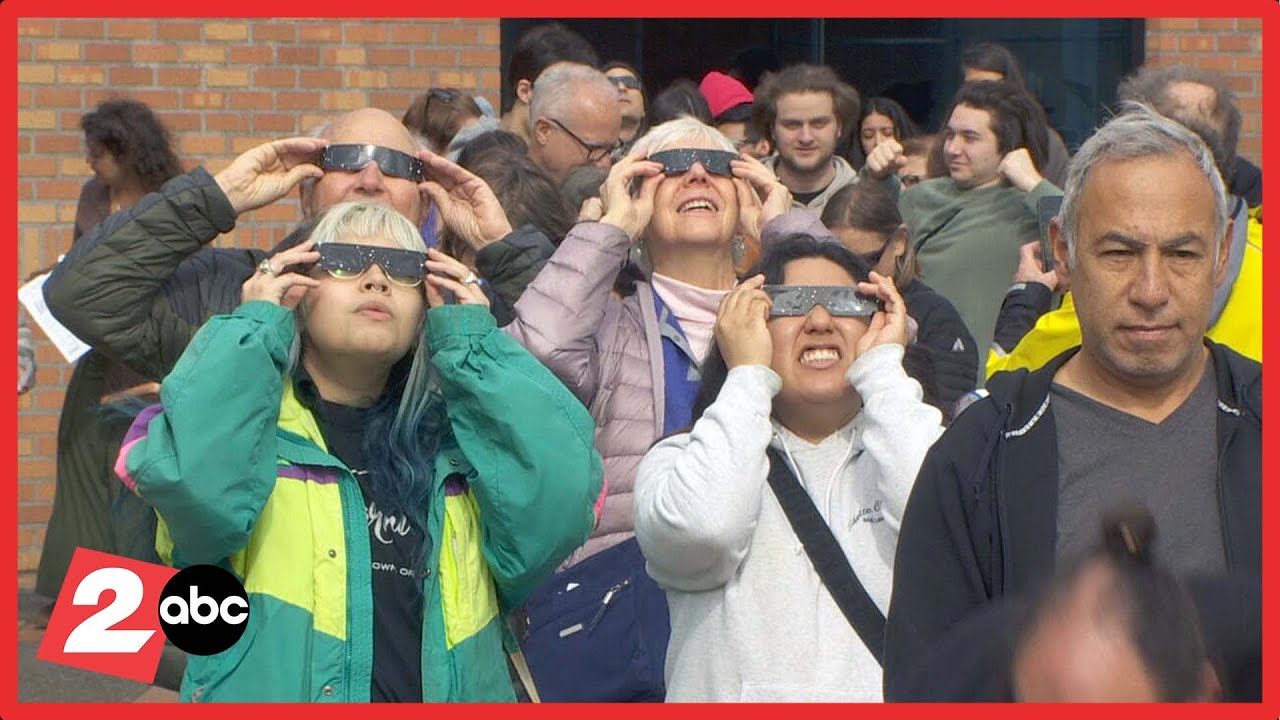 Partial solar eclipse mesmerizes Oregon crowd: Innovative viewing methods  used