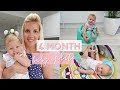 4 Month Baby Update | Rolling Over, Sitting Up, Touching Toes and Really Lauging