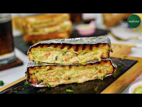 Grilled Cheesy Sandwich Recipe by SooperChef