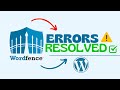 Solve all Wordfence Plugin errors in WordPress