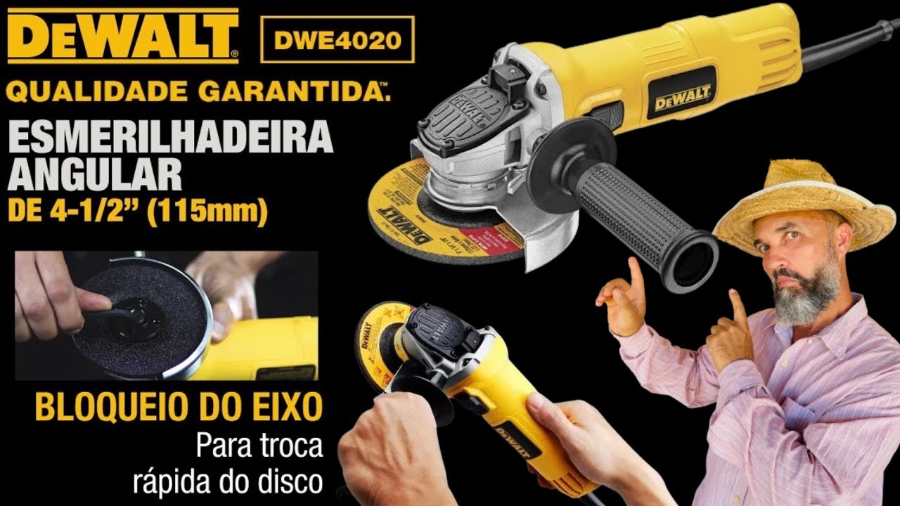 LIXADEIRA ESMERILHADEIRA DEWALT DWE-4020 Com Kit Maleta ! 28-06-2025