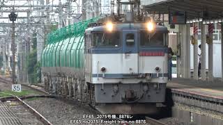 I took a video of Japanese freight train EF65, EH200, EF210, EH500 on Takasaki-Line