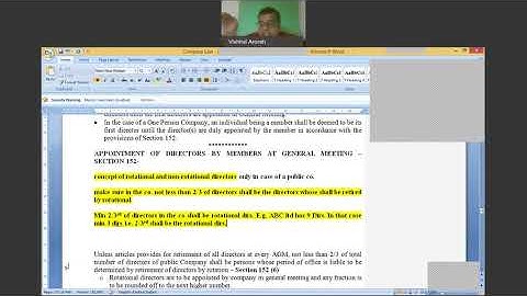 Executive Programme NS on Company Law, on 21st July 2020, at 2 PM to 5 PM, By CS Vishhal Arorah