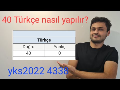 40 Türkçe nasıl yaptım?                         tyt türkçe full nasıl çekilir tyt türkçe net artırma