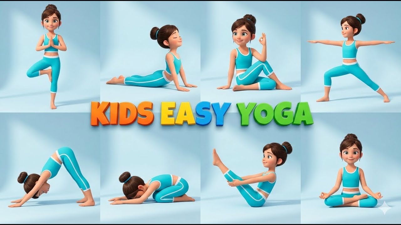 Easy Kids Yoga Flow | Calm & Simple Yoga Long Practice | Easy Yoga Flow for Teen Beginners
