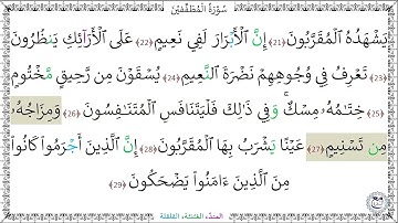 سورةُ المطففين المصحف المعلم (21 - 29) خليفة الطنيجي