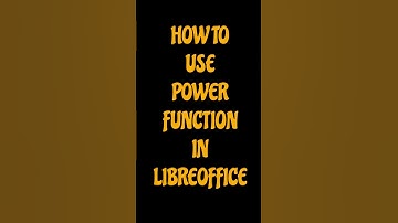 How to use the POWER function in Libreoffice #libreoffice #linux #tipsandtricks