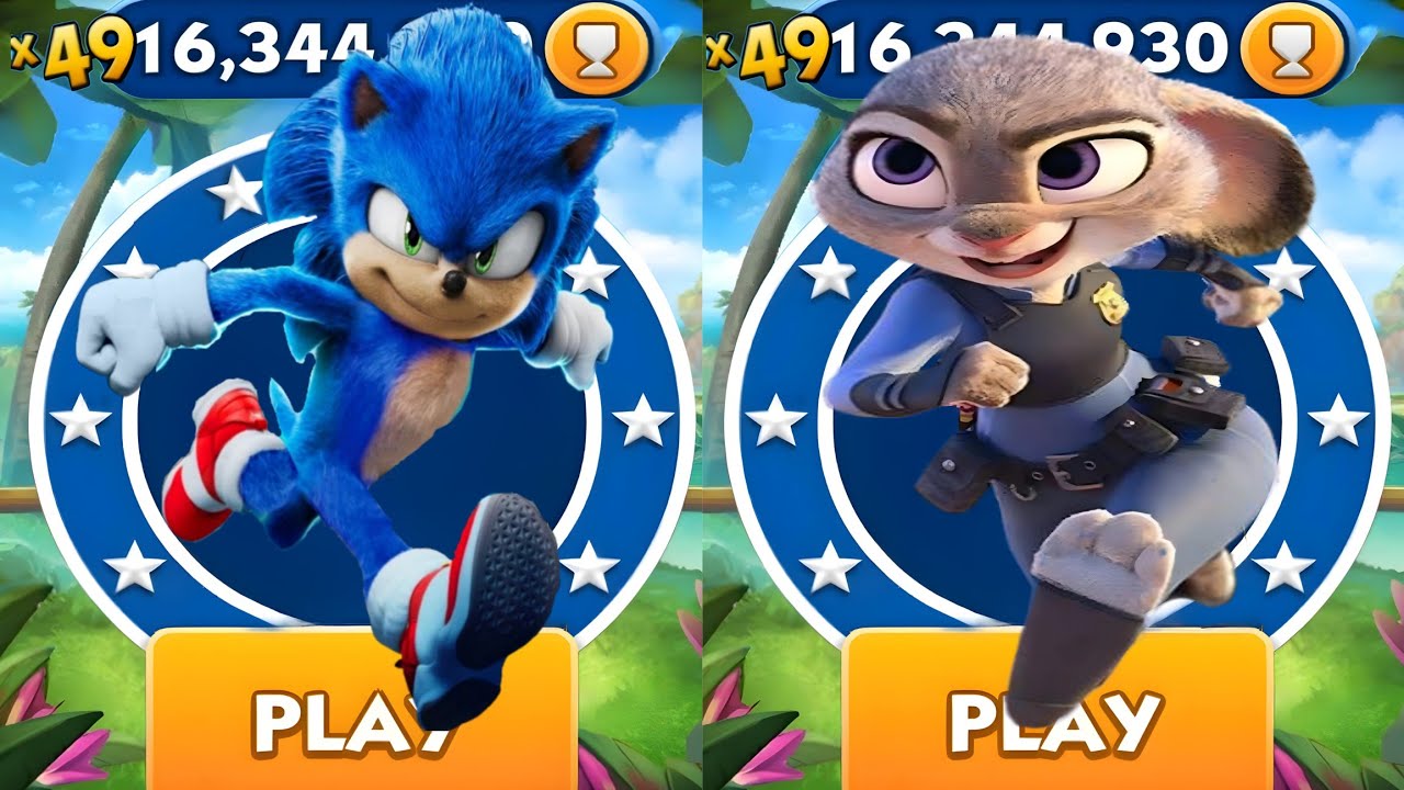 Sonic Dash - Movie Sonic vs Zootopia vs All Bosses Zazz Eggman - All ...