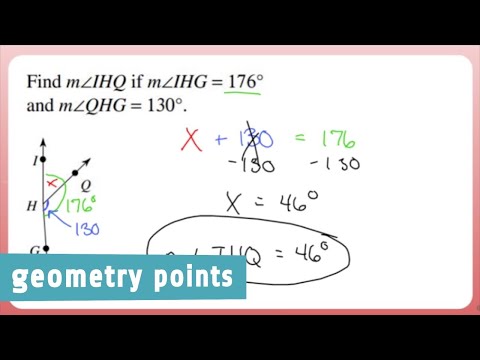 Geometry Points: Angle Addition Postulate (Example 1)