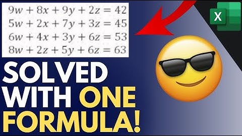 Solve a System of Linear Equations using EXCEL (Matrix Inverse Method)