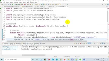 Use Interceptors in Spring Boot MVC 2.5
