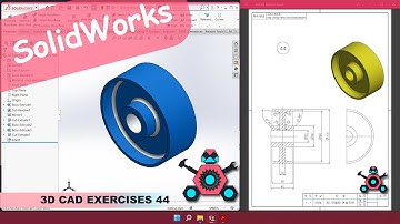 SolidWorks | 3D CAD EXERCISES 44 | StudyCadCam | Solution Tutorial |