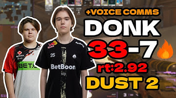😯donk (33-7) rt:2.92 w/zweih +VOICE COMMS (dust2) l EU FACEIT RANKED #cs2 #pov