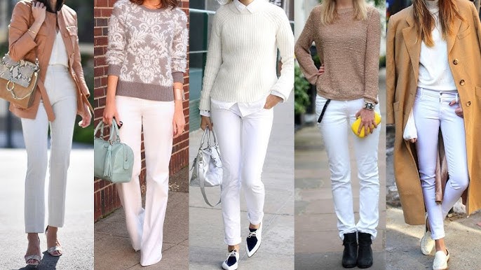 Cómo usar un PANTALÓN BLANCO en INVIERNO. Todos los TIPS + LOOKS básicos.  (Asesora de imagen y moda) 