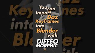 You can Import Daz Keyframes into Blender with Diffeomorphic #blender #blenderanimation #blender3d